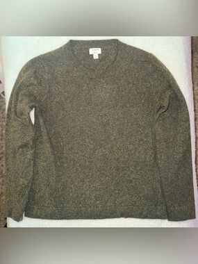 J. Crew Women’s Olive Heathered Crewneck Sweater